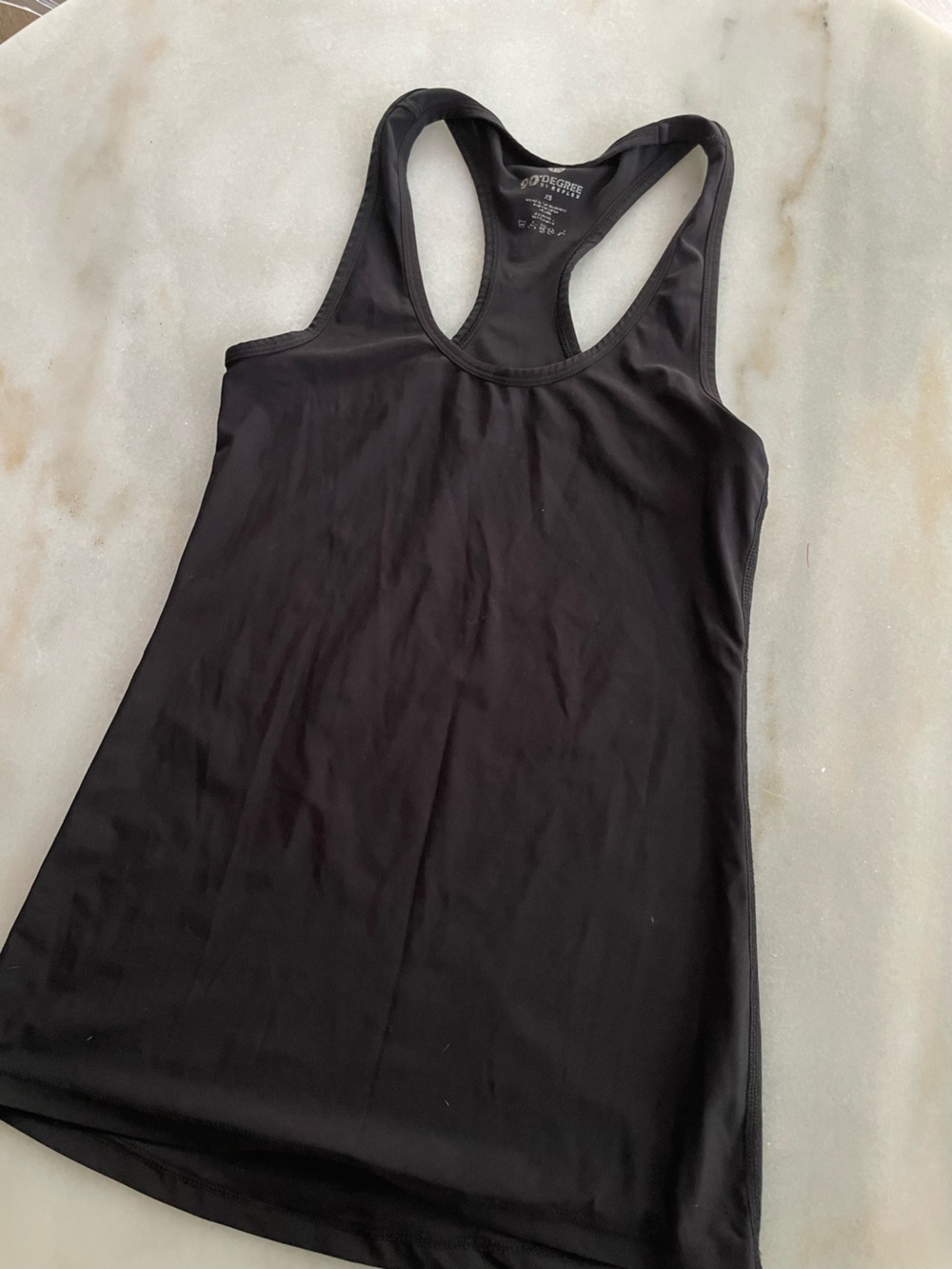 90 Degree By Reflex Black Racerback Athletic Tank Top size XS